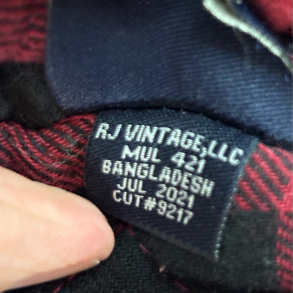 TAILOR VINTAGE CONNECTICUT Canvas Vest Outdoor Quilted Red Plaid‎ Cabincore XL - Picture 14 of 16